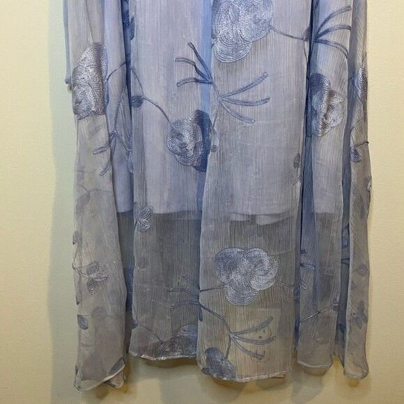 DKNY Women’s Blue Faux Wrap Midi Dress Size 10 - Picture 7 of 8